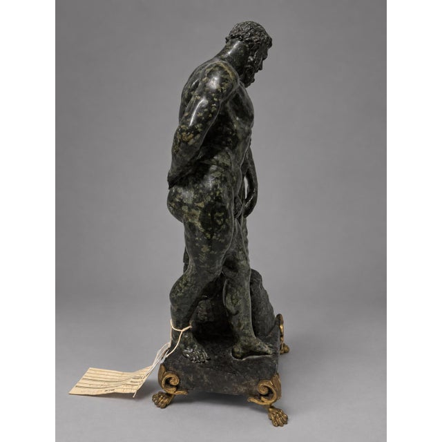 Italian Grand Tour Neoclassical Verde Antico Marble Farnese Hercules, 19th C. For Sale - Image 4 of 16