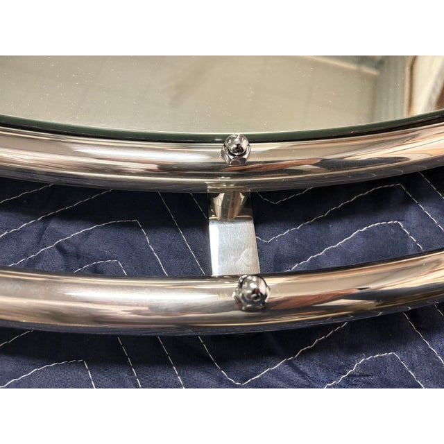 Bauhaus Ralph Lauren Home Tubular Bauhaus Wall Mirror 48” Diameter For Sale - Image 3 of 6