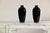 Pair of Vintage Black Porcelain Vases with Glossy Glaze and Narrow Necks For Sale - Image 12 of 12