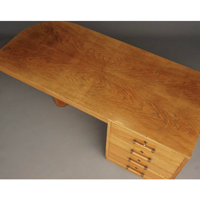Art Deco French Freestanding Desk in Ash, 1930s For Sale - Image 12 of 18