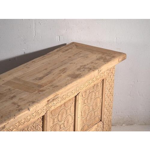 Low Antique Carved Fir Sideboard, Gansu, China, 1900 For Sale - Image 4 of 17