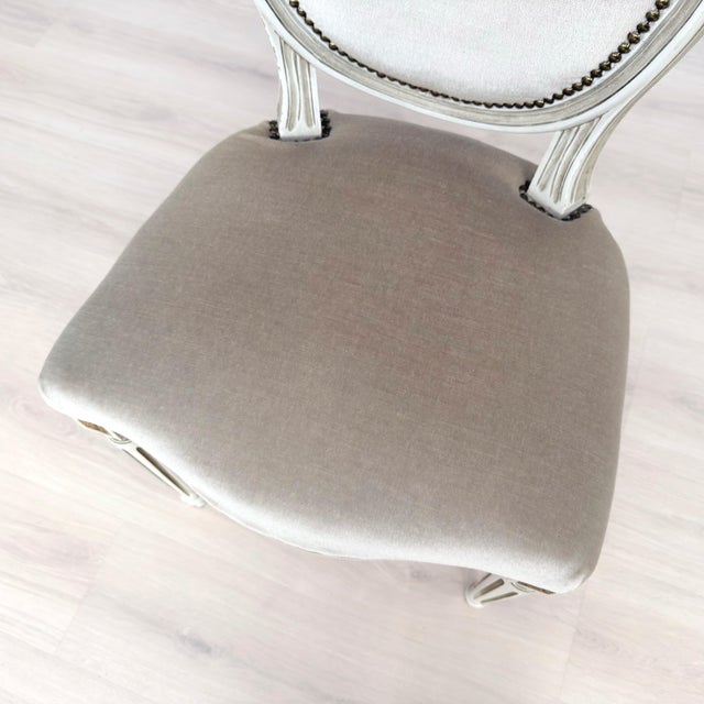 French Louis XVI Dining Chairs – Set of 6 For Sale - Image 11 of 12