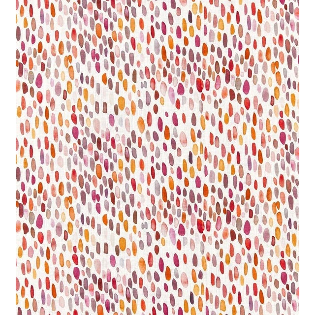 The House of Scalamandré Jamboree Linen Print Fabric, Wild Berry For Sale