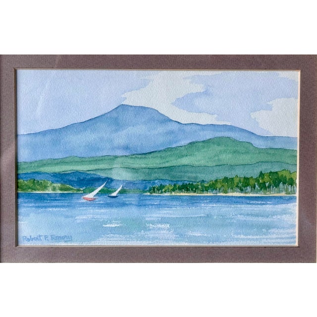 A vibrant and fluid nautical study by Robert P. Emery. Characterized by energetic brushwork and a keen sense of maritime...