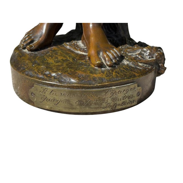 Jean-Louis Grégoire, The Bird Catcher, 1800s, Bronze For Sale - Image 4 of 10