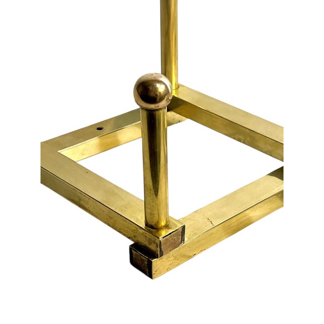Vintage Mid Century Italian Brass “Accordion” Style Coat Hat Rack For Sale - Image 14 of 17
