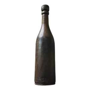 Antique Monumental Folk Art Carved Birch Wood Bottle Sculpture