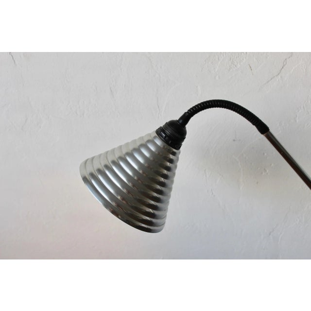 Chrome Alphonse Pinoit French Style Industrial Gooseneck Spot Chrome Floor Lamp Vintage Modern For Sale - Image 8 of 11