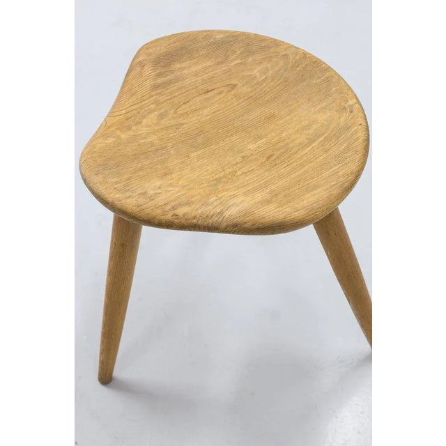 Pine Stool by Norwegian Housewife, 1950s For Sale - Image 3 of 9