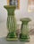 Vintage Faux Bamboo Green Candle Holders - A Pair For Sale - Image 4 of 7