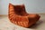 Textile Amber Orange Velvet Togo Lounge Chair with Pouf and 3-Seat Sofa by Michel Ducaroy for Ligne Roset, Set of 3 For Sale - Image 7 of 13