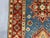 Blue and Rust Red Kazak Wool Runner Rug, Tribal Hallway Rug, 2'6" X 10'6" For Sale - Image 13 of 17