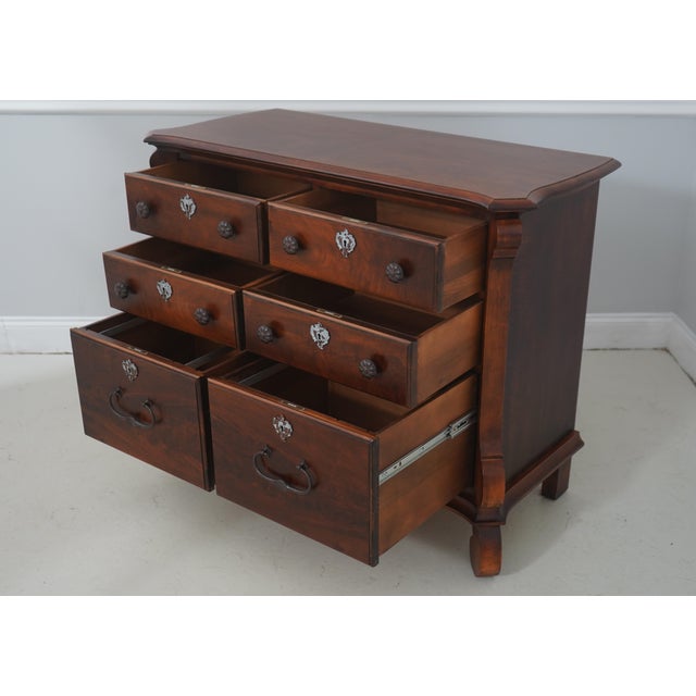 Baroque Rom Weber Walnut Continental 6 Drawer Dresser Chest For Sale - Image 3 of 18