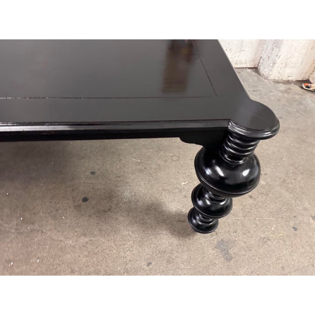 Noir Claudio Mahogany Solid Wood Dining Table, Hand-Rubbed Black For Sale - Image 10 of 12