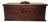 Antique Wood Box Dark Rustic Brown Diamond Design With Round Medallion For Sale
