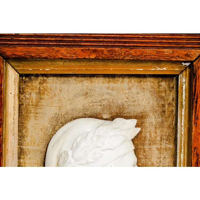Hand Carved Marble Dante Alighieri Portrait Relief Framed Italian Grand Tour Art Classical Literary Home Wall Decor For Sale In New York - Image 6 of 13