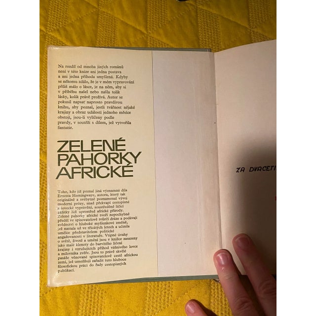 1960s 1960s Ernest Hemingway’s Green Hills of Africa in Czech For Sale - Image 5 of 8