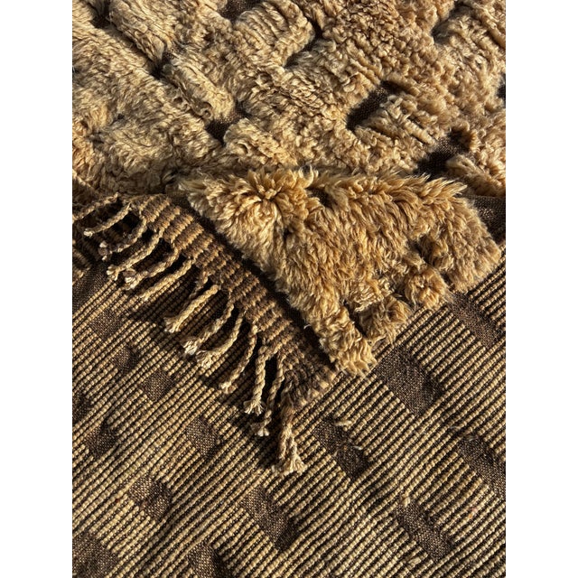 Large Moroccan Mrirt Beni Ouarain Wool Rug, 1990 For Sale - Image 11 of 14