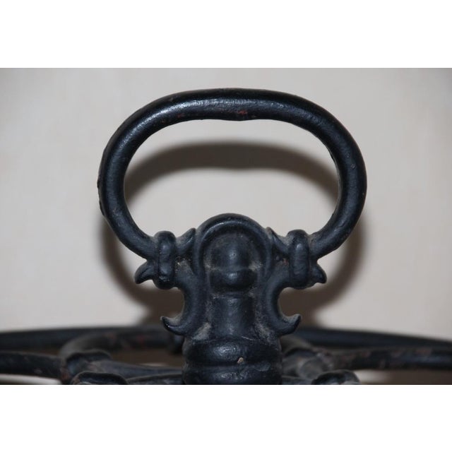 Black Cast Iron Umbrella Stand or Walking Cane Holder, 1890s For Sale - Image 4 of 18