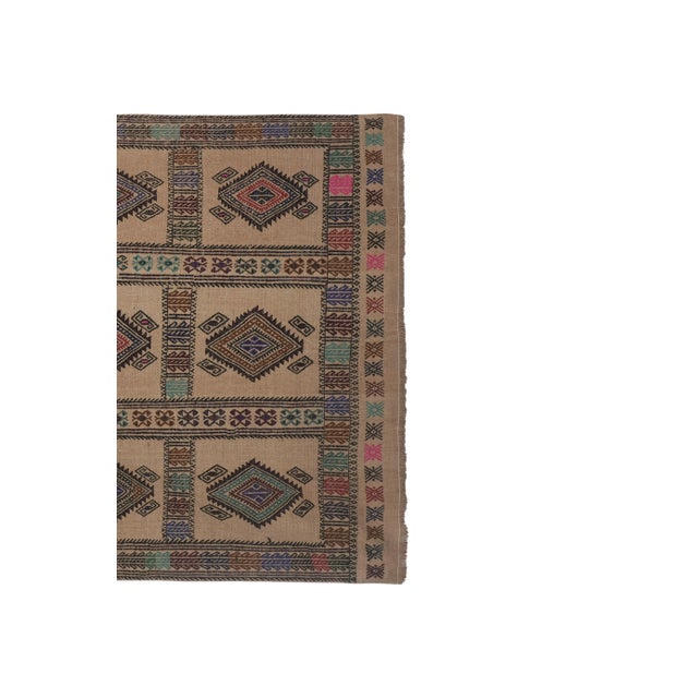 1960s Turkish Camel Kilim Rug For Sale - Image 4 of 13