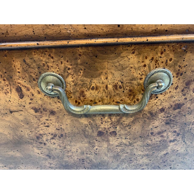 Brown 1940s Vintage Weiman Burlwood Side Table For Sale - Image 8 of 13