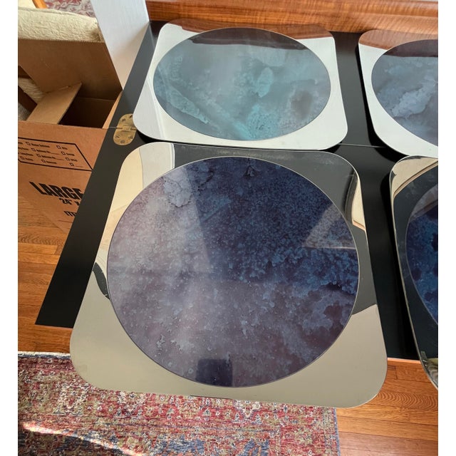 Mid-Century Modern 1960s Jean-Luc Bertrand for Bouillet Bourdelle Chargers Metanode and Stainless For Sale - Image 3 of 11