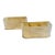 Two 1990s Mid-Century Modern Italian Brass and Glass Rectangular Wall Sconces For Sale