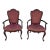 1990s Set of 2 Century Furniture French Provincial Mahogany Captains Chairs For Sale