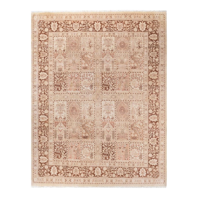 Mogul, One-of-a-Kind Hand-Knotted Area Rug - Ivory, 8' 2" x 10' 4" For Sale