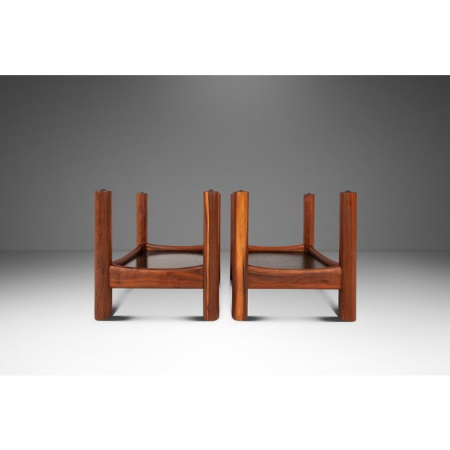 Adrian Pearsall Set of Two (2) Tubular Glass-Top End Tables After Adrian Pearsall for Craft Associates, C. 1960s For Sale - Image 4 of 18