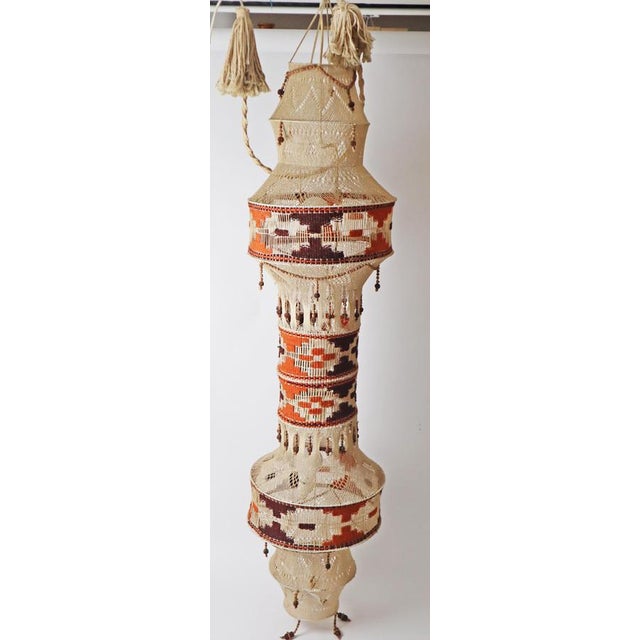 Rarely large hanging lamp ideal for a staircase. The total length with the elaborately braided cable is 340 cm and is...