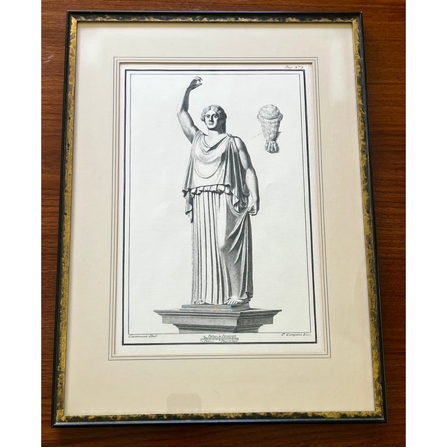 Pair of Original Etchings of Ancient Roman Statues,18th Century Attributed to Pietro and Ferdinando Campana For Sale - Image 11 of 18