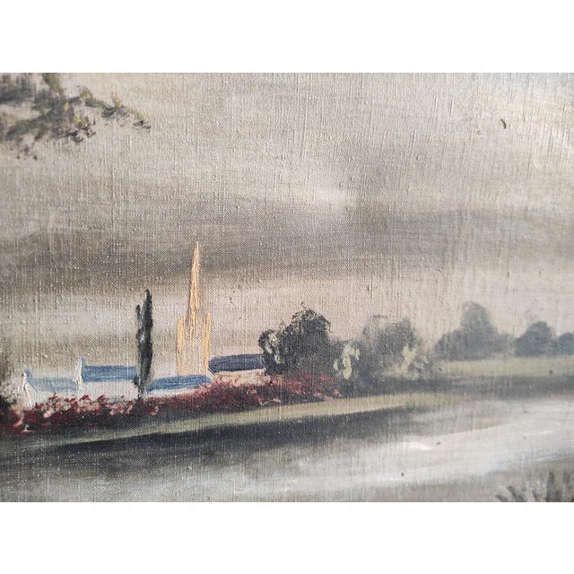 Gallet, Landscape, 1950s, Oil on Canvas, Framed For Sale - Image 4 of 9