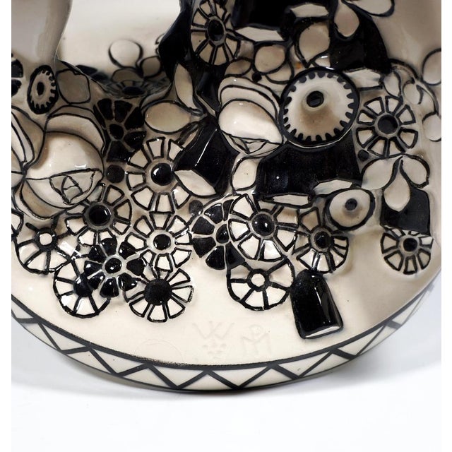 Spring Putto with Flowers attributed to Michael Powolny for Vienna Ceramics, 1910-1912 For Sale - Image 6 of 9