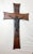 Crafted with meticulous attention to detail, this antique 19th century bronze and wooden wall crucifix showcases the...