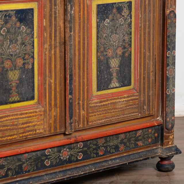 19th Century Original Painted Hungarian Cabinet Armoire For Sale - Image 14 of 18