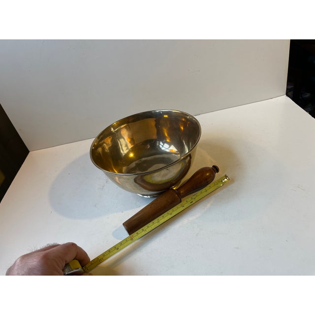 Gold Vintage Bronze Yoga Meditation Singing Bowl with Striker, 1960s, Set of 2 For Sale - Image 8 of 9