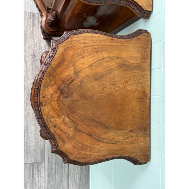 Walnut Bedside Tables, 1930s, Set of 2 For Sale - Image 6 of 18