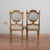 Wood Antique Walnut Chairs with Blue Fabric, 1800s, Set of 2 For Sale - Image 7 of 17