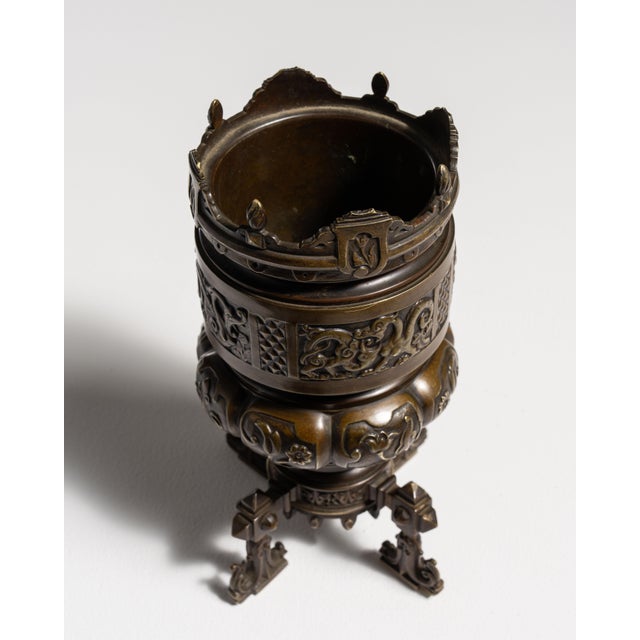 Metal 19th Century Chinese Bronze Censer For Sale - Image 7 of 15