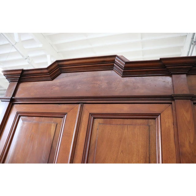 Large Antique 19th Century 4-Door Wardrobe in Walnut For Sale - Image 14 of 18