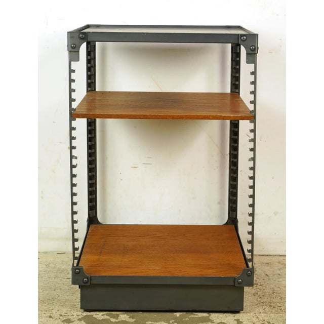 Late 20th Century Reclaimed Wood & Steel Utility Shelf For Sale - Image 5 of 7