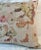 Cream Large Bolster Pillow Decorated With a Delicate Water Color Look Floral Pattern of Soft Pinks, Greens & Oranges - Made in the U K For Sale - Image 8 of 12
