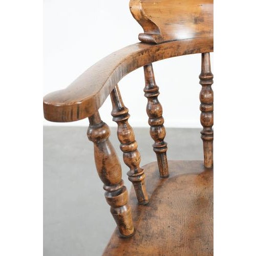 Antique English Captain's Chair, 1800s For Sale - Image 10 of 13