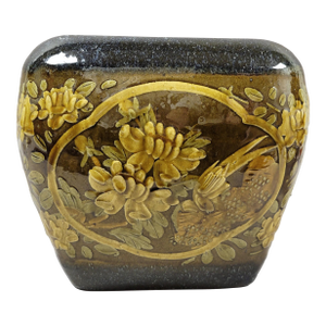 Large Chinese Bird and Flower Planter Flower Pot Storage Jar