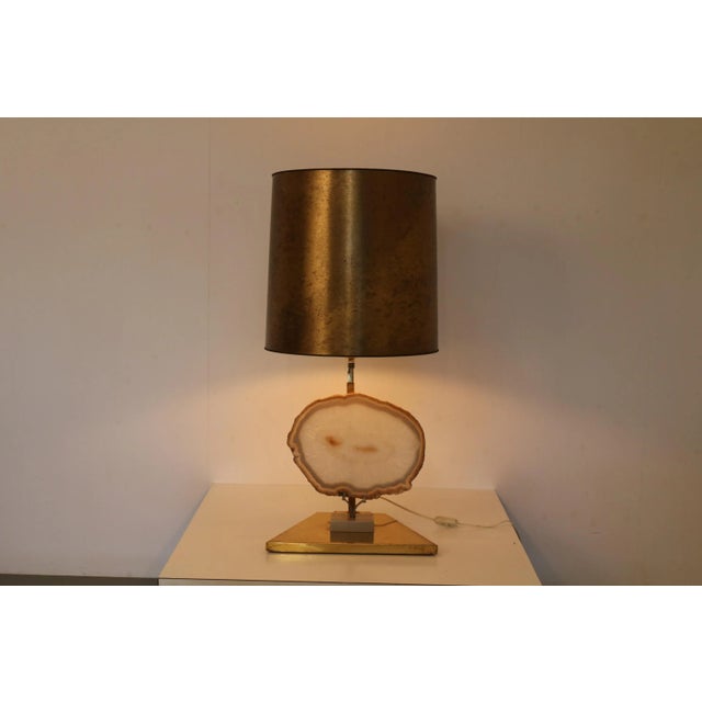 Vintage Belgian Agate Table Lamp, 1970s For Sale - Image 4 of 9