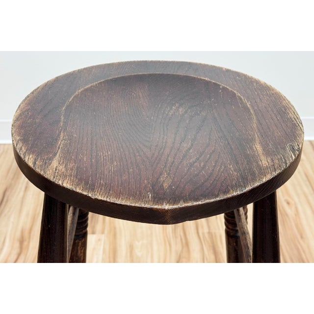 Vintage English Style Turned Wood Bar Stools, a Pair For Sale - Image 10 of 13