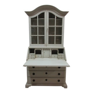 Swedish Rococo Style Secretary Hutch For Sale
