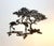 1960s-70s brutalist brass crane/tree wall sculpture. Some patina to metal throughout as shown. Otherwise excellent...