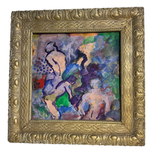 Late 20th Century Norman Holden "Dancers" Painting, Framed